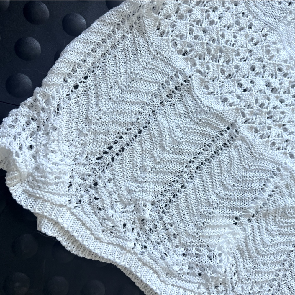 White Crochet Crop and Maxi Skirt Set - Picture 5 of 7